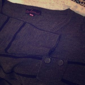 Gray 3/4 sleeve sweater dress